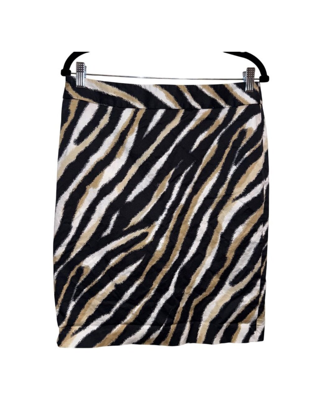 Talbots Zebra Print Pencil Skirt 100% Polyester Size 10P